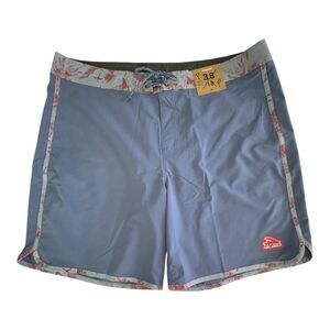 Patagonia Hydropeak Scallop Boardshorts Mens 38 Blue 18" Swim Quick Dry